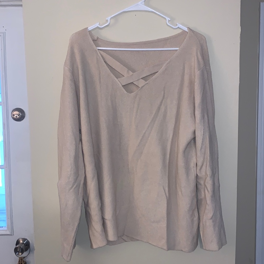 Cross Cross V Neck Sweater